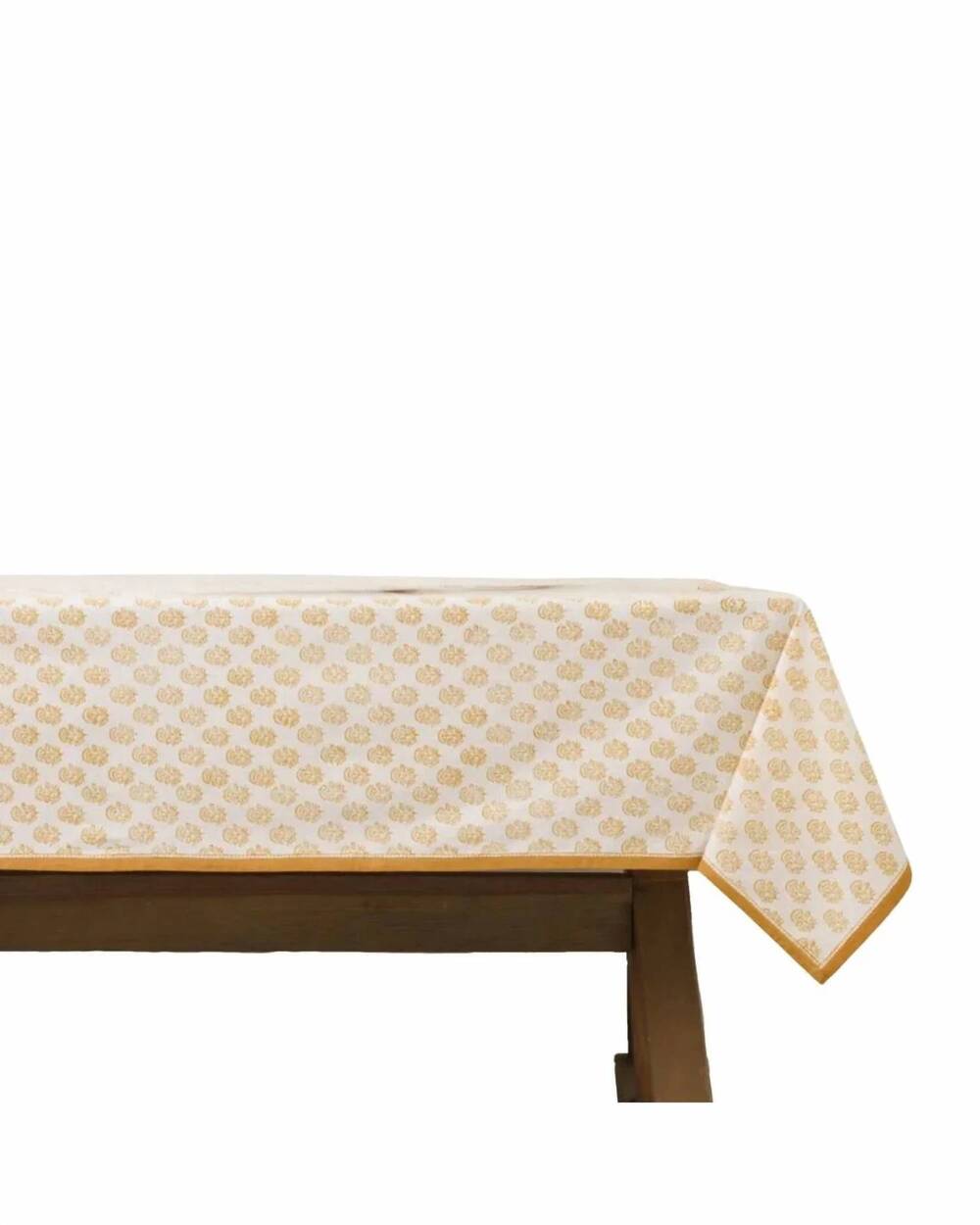 NEW POMEGRANATE maeve handblocked tablecloth in beige